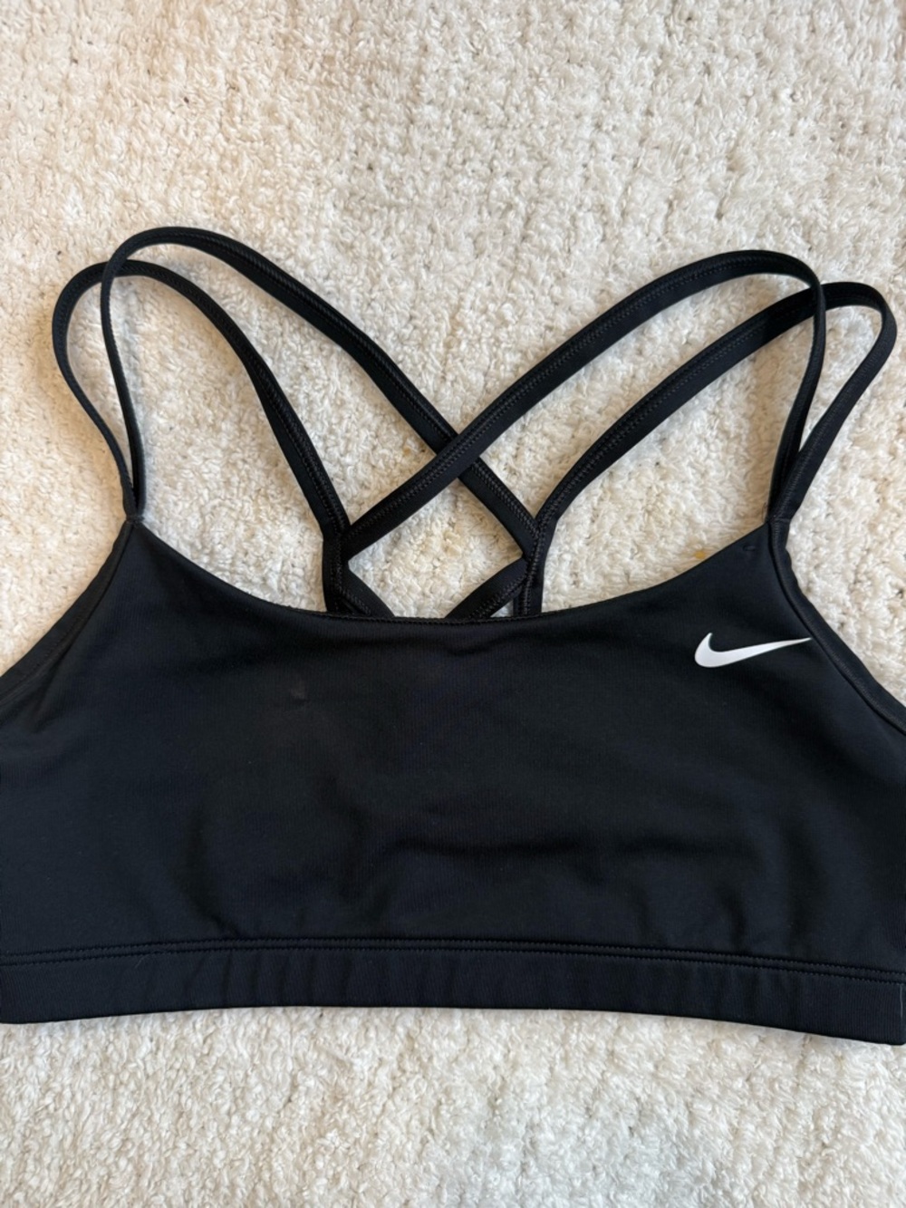 Nike Black Cross-Back Strappy Sports Bra
